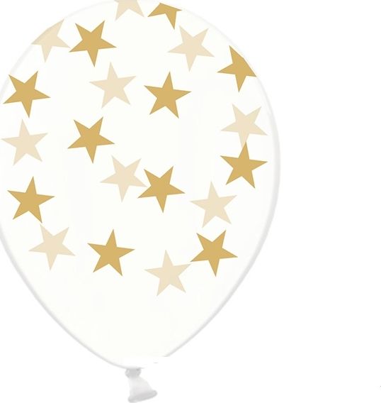 Party Deco Balony gwiazdki crystal 6 szt. średnica 30 cm (12")