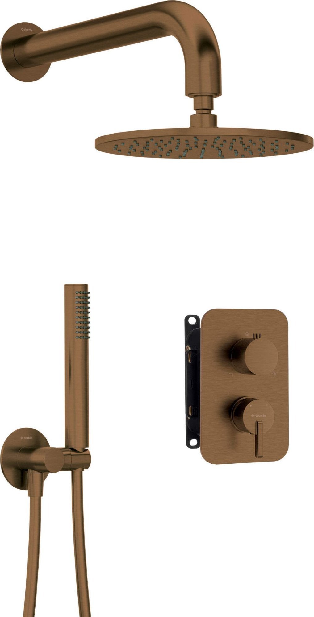 Zestaw prysznicowy podtynkowy z BOXem mieszaczowym - z głowicą prysznicową