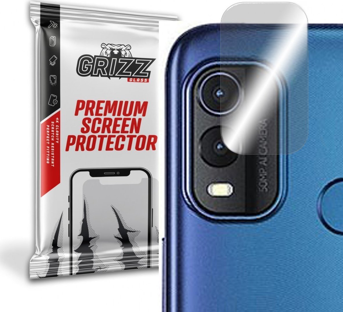 GrizzGlass Szkło hybrydowe na aparat Grizz Nokia G11 Plus