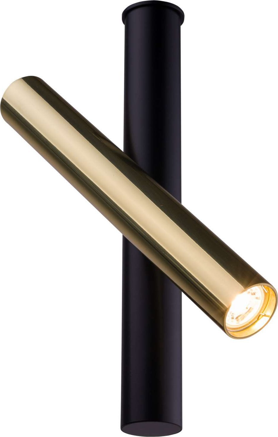 Lampa sufitowa Amplex LAMPA sufitowa AKADI 0129 Amplex metalowa OPRAWA reflektor plafon natynkowy czarny złoty