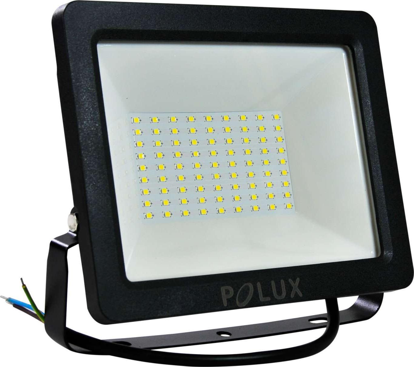 Naświetlacz Polux Zewnętrzny naświetlacz NAŚWIETLACZ 304865 Polux metalowa OPRAWA outdoor LED 50W 6500K do ogrodu IP65 czarna