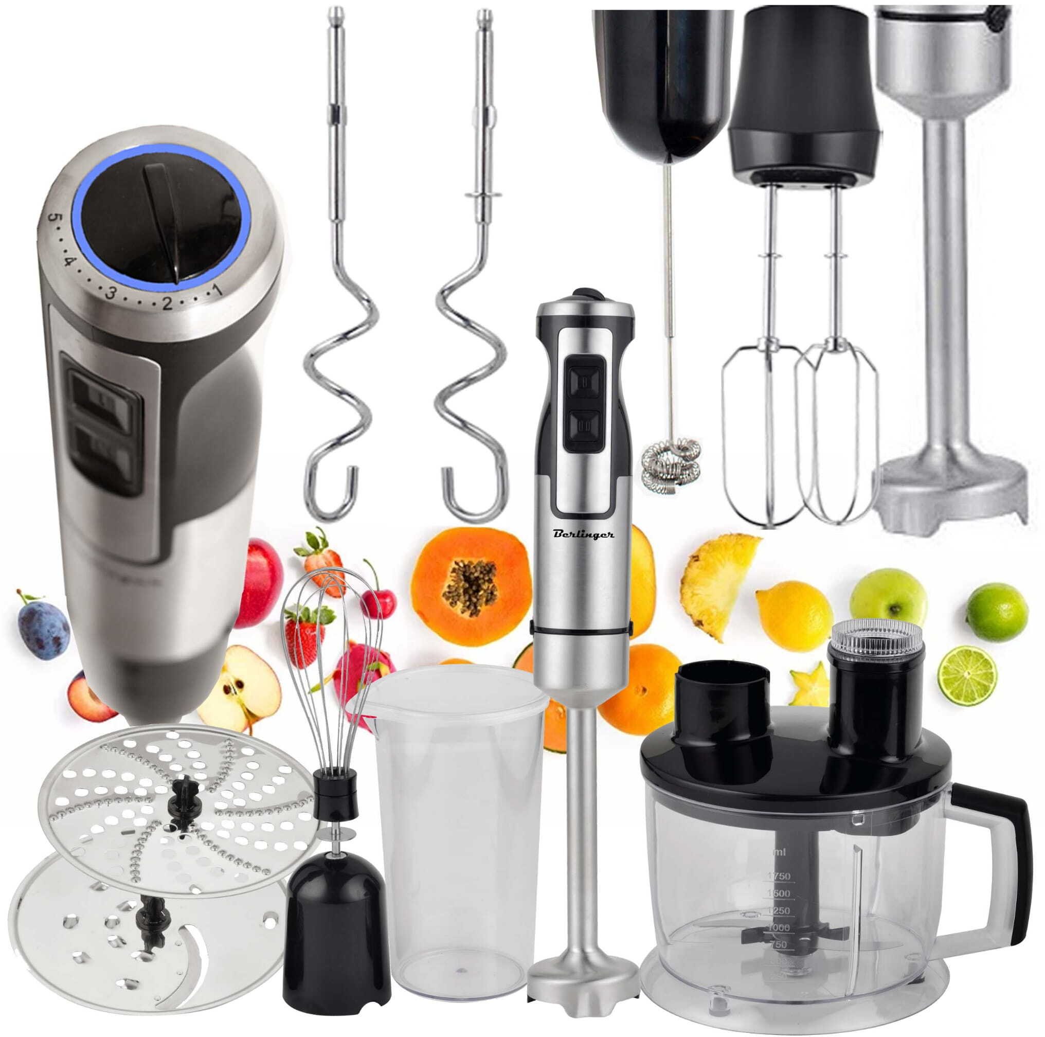 Blender ręczny robot kuchenny 1400W metalowy mikser, trzepaczki szatkownica