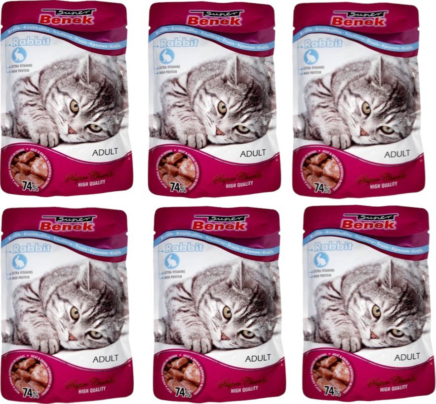 Triton SUPER BENEK Adult Saszetka dla kota z kawałkami wołowiny 24x100g