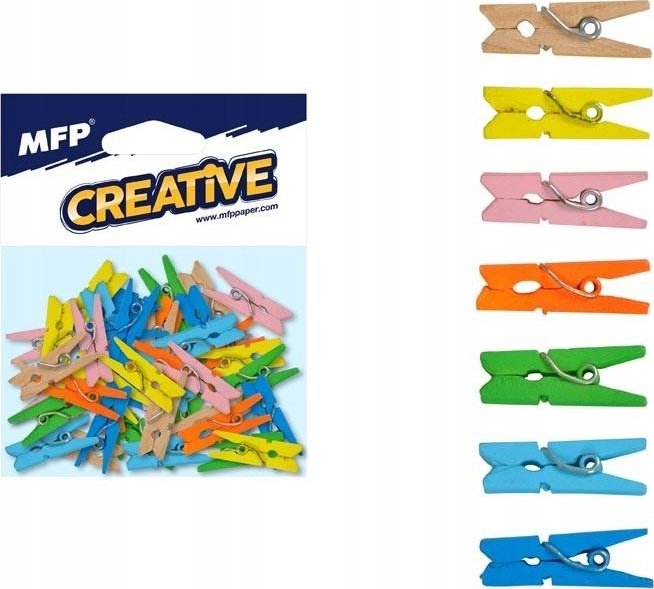 MFP paper klamerka 2,5cm/50ks mix kolorów 1042078