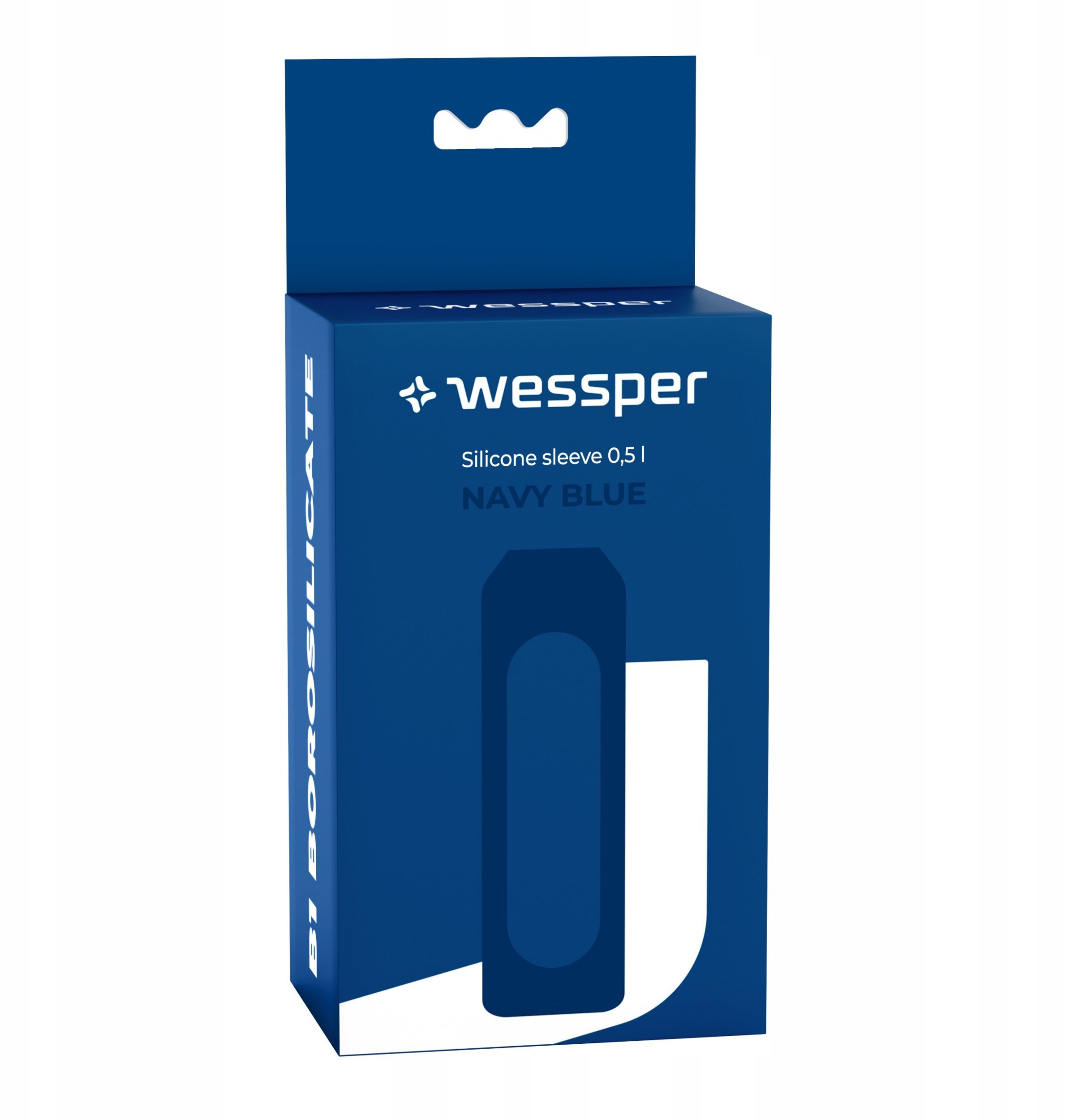 Silikonowa nakładka dla WE260 500ml Wessper B1 Borosilicate Navy Blue (SS-NB-WES260-500-NEW)