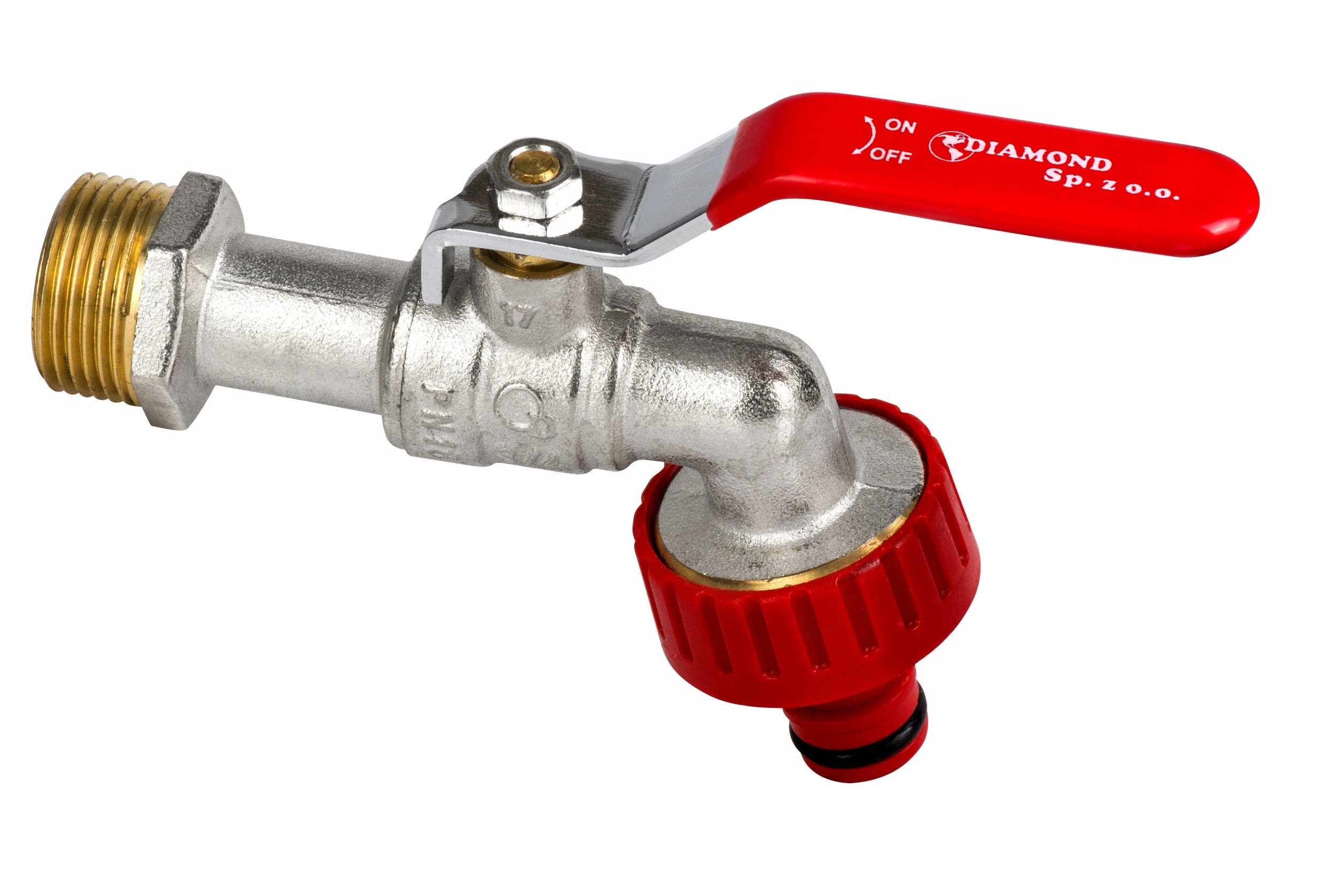 Diamond kurek kulowy - kran czerpalny, z dławikiem i szybkozłączem 3/4" ART.2500.OGR-20