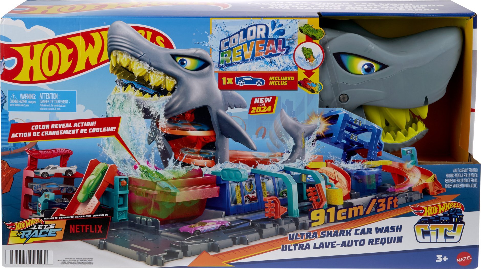 Hot Wheels Zestaw City Ultra Myjnia Rekina