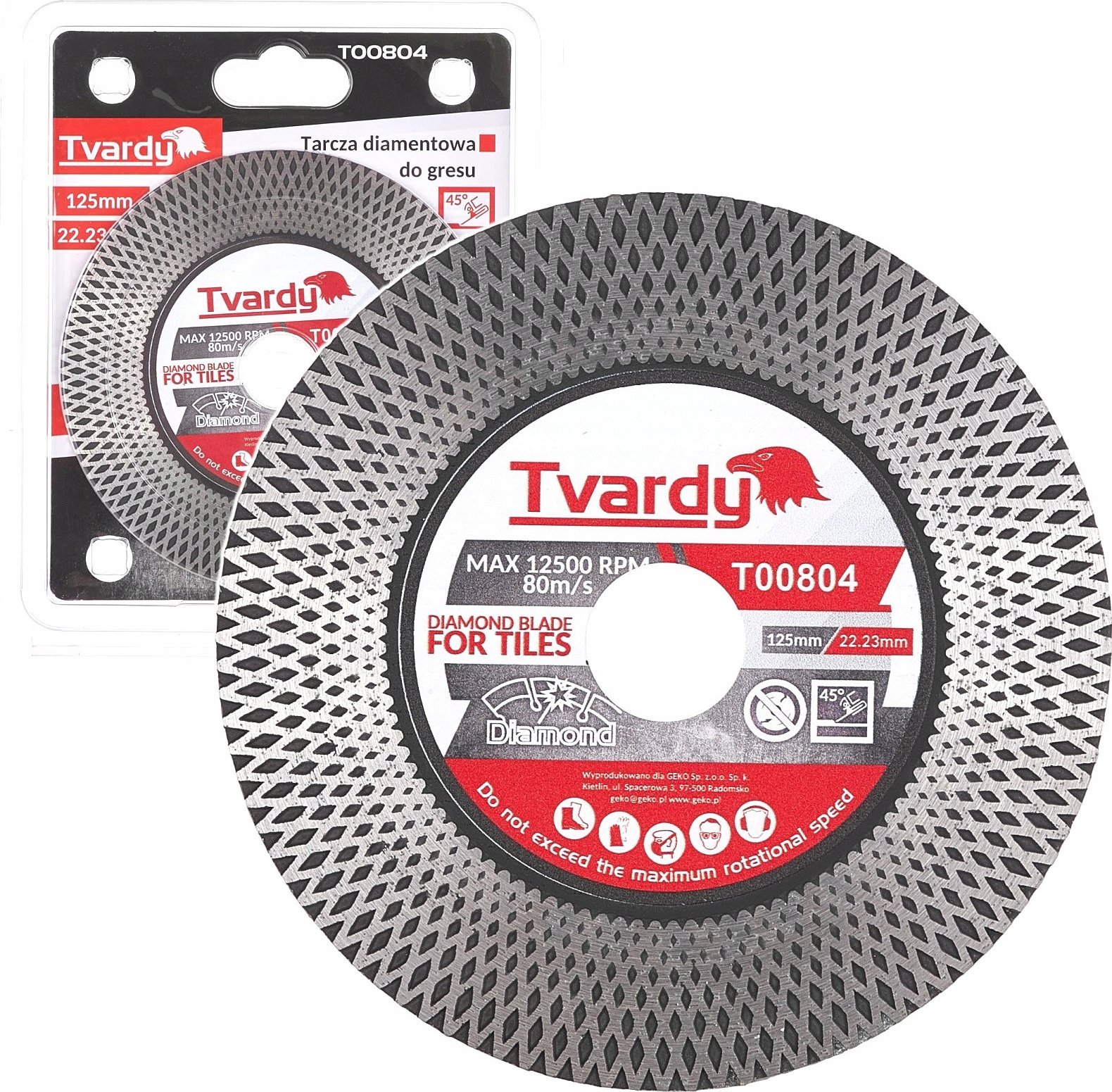 Tvardy Tarcza diamentowa do szlifowania i cięcia Gresu 125x25x22.23mm (100)