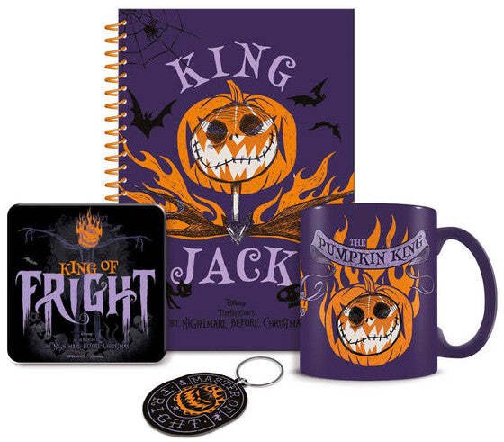 King Jack Zestaw Prezentowy Kubek + Podkładka + Notatnik + Brelok Miasteczko Halloween