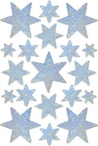 Herma Naklejki Gwiazdki holograficzne srebrne