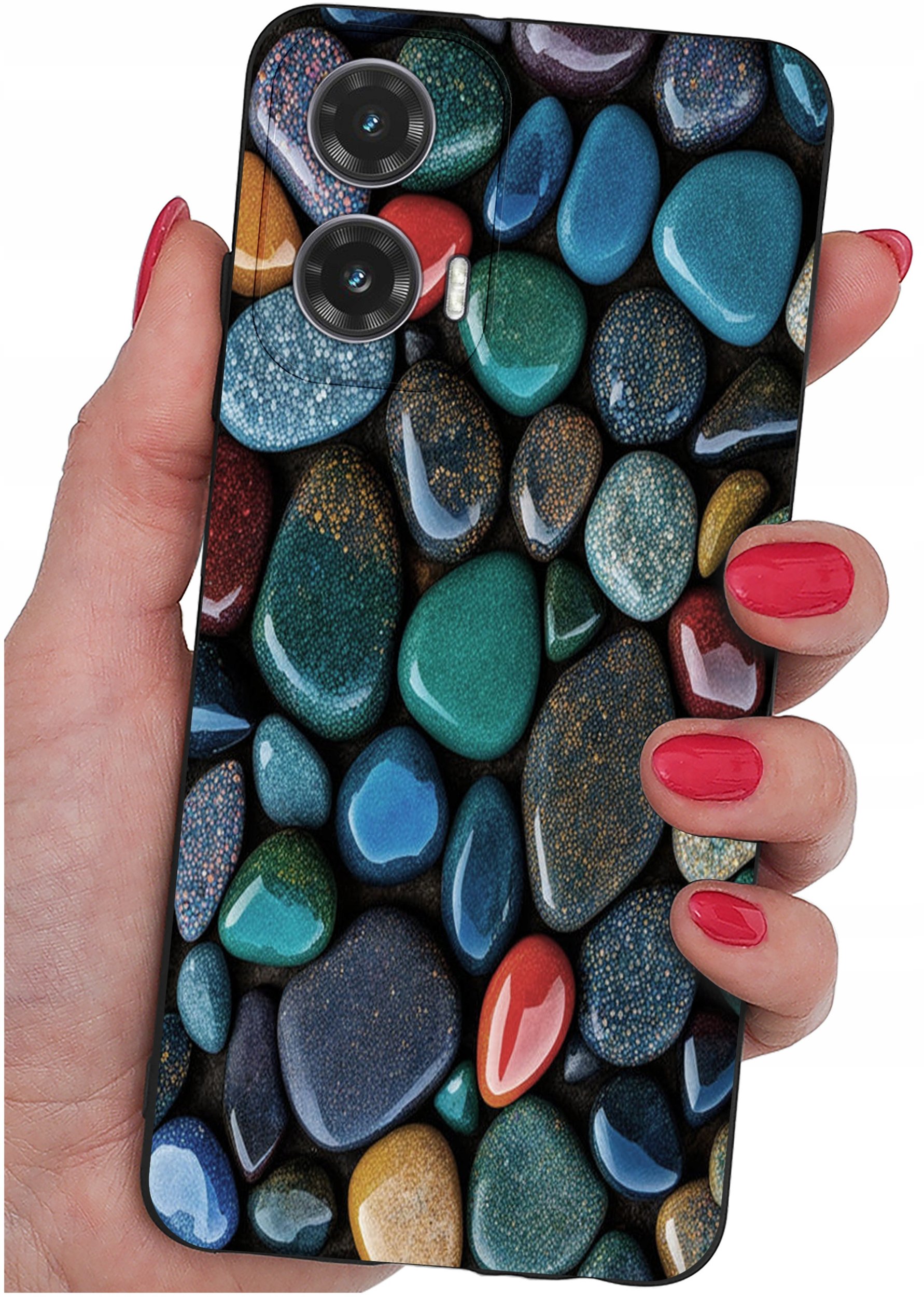 Etui do Motorola Moto G35 5G WZORY |SILIKONOWE MATT CASE + SZKŁO 9H