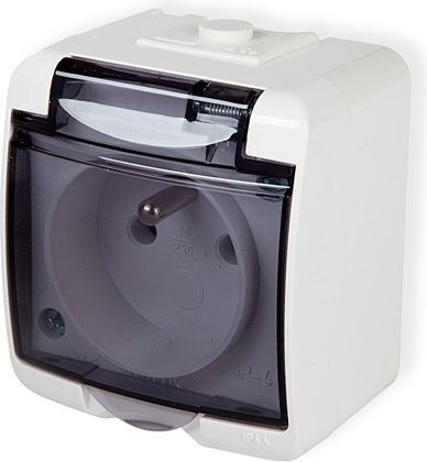 Karlik gniazdko hermetyczne pojedyńcze Junior białe (GHE-1d)