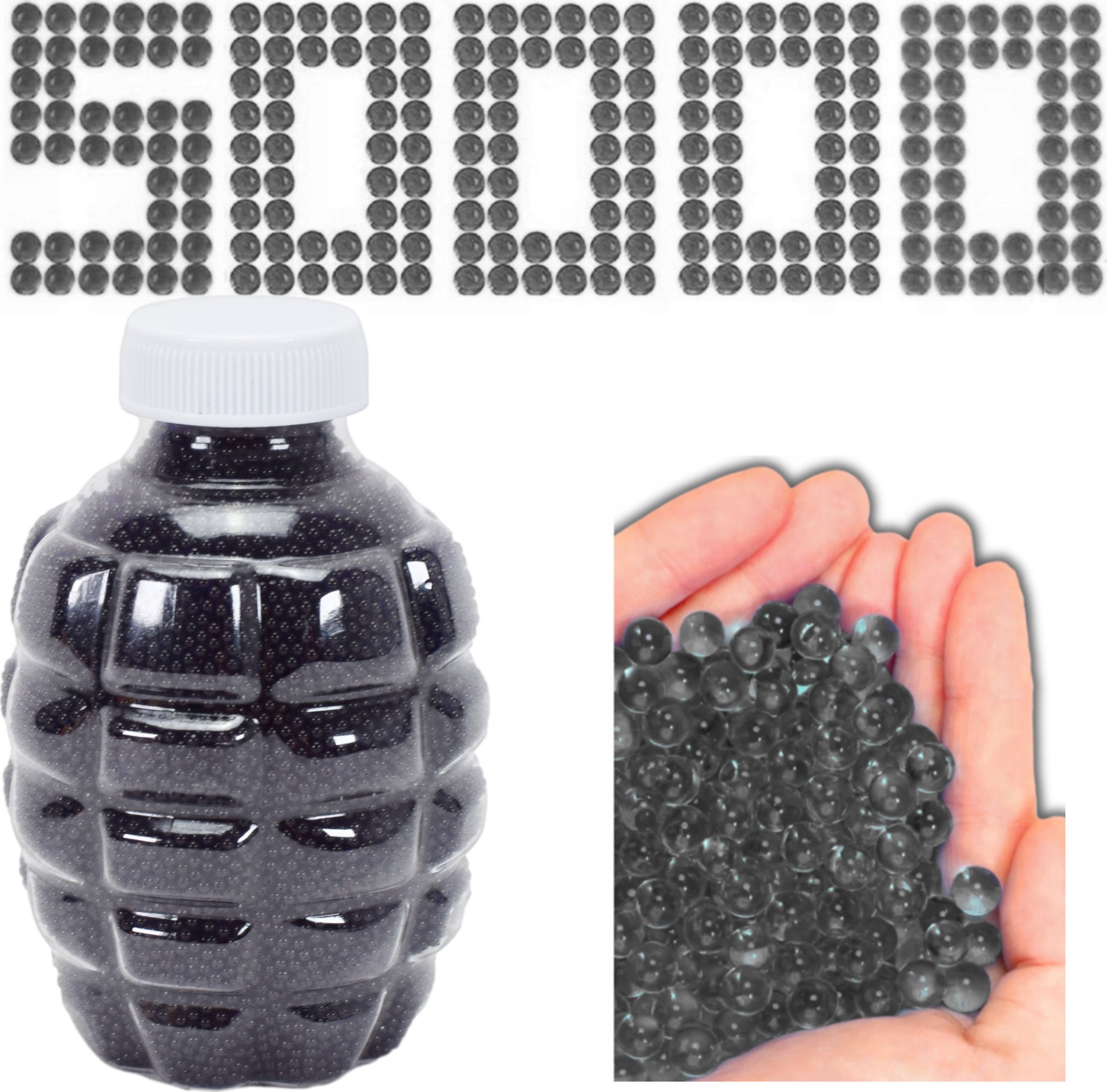 Skleplolki KULKI DO PISTOLETU KARABINU ŻELOWE WODNE ORBIZ ORBEEZ 7-8mm 50000 CZARNE