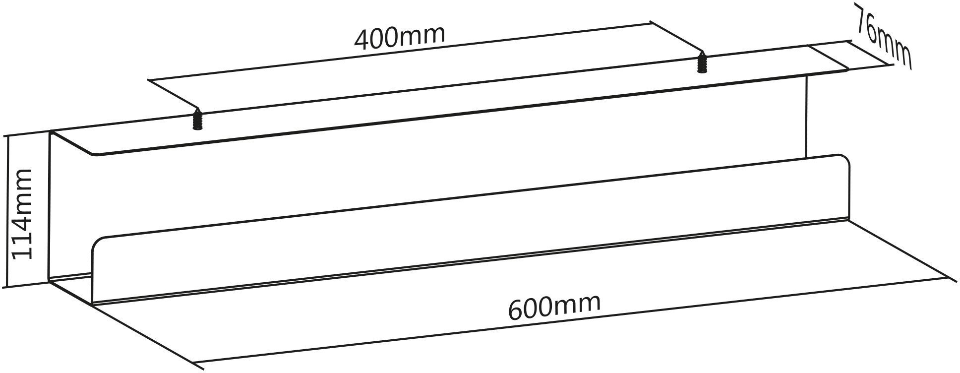 InLine InLine® cable management system for under-table mounting, white
