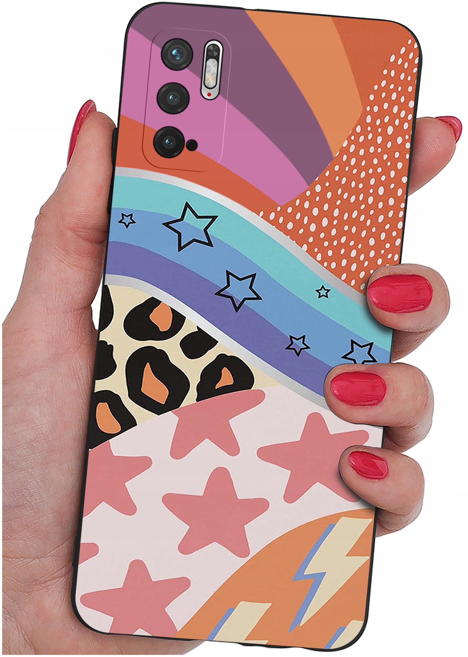 ETUI do Xiaomi Redmi Note 10 5G | WZORY | SILIKONOWE MATT CASE + SZKŁO 9H