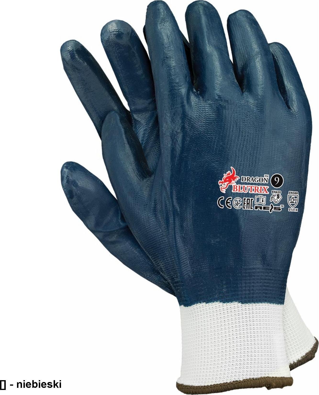 R.E.I.S. BLUTRIX - rękawice ochronne 8