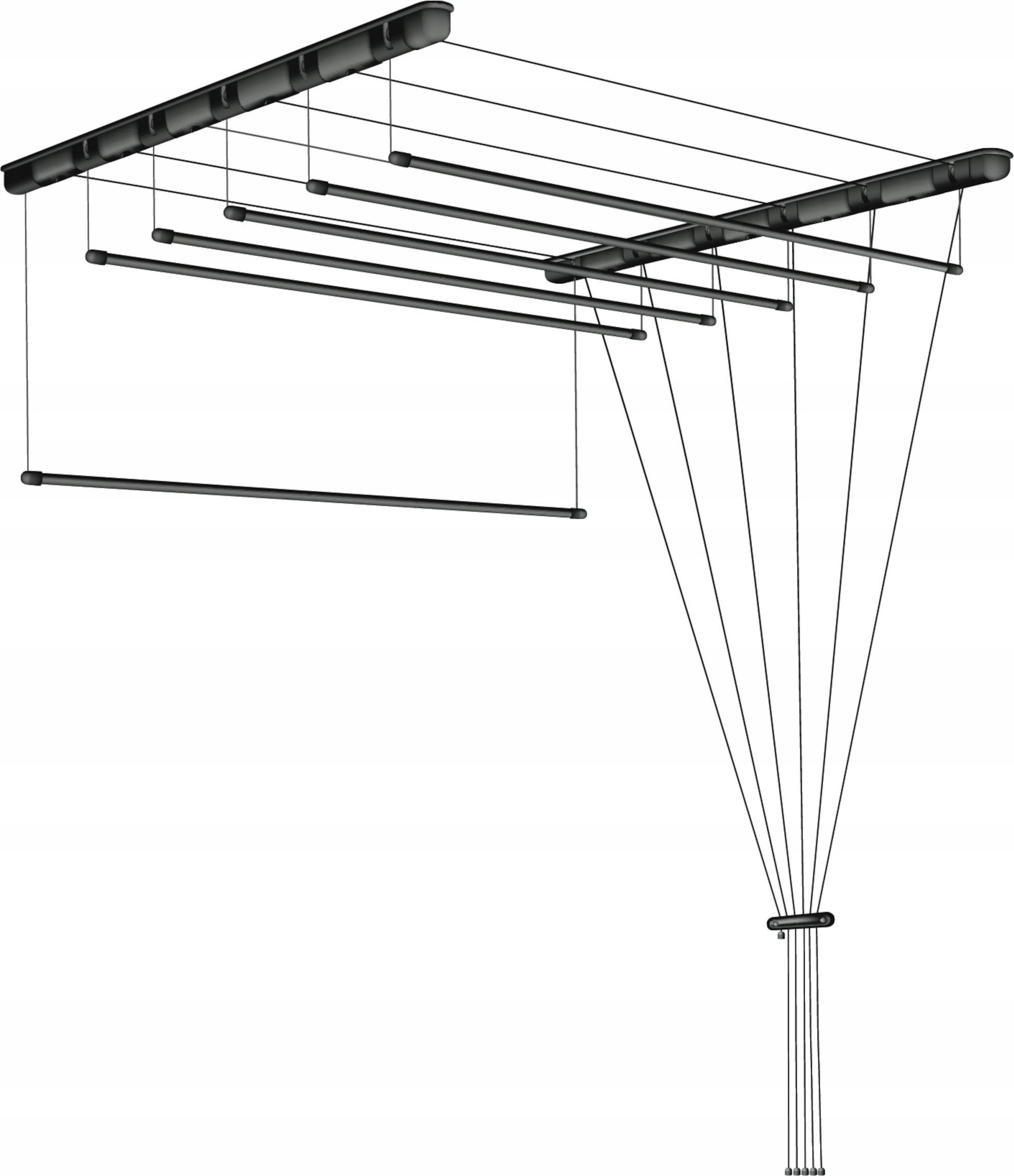 Suszarka na pranie Sepio SUSZARKA PODSUFITOWA 7 PRĘTÓW 160 cm ŁAZIENKOWA