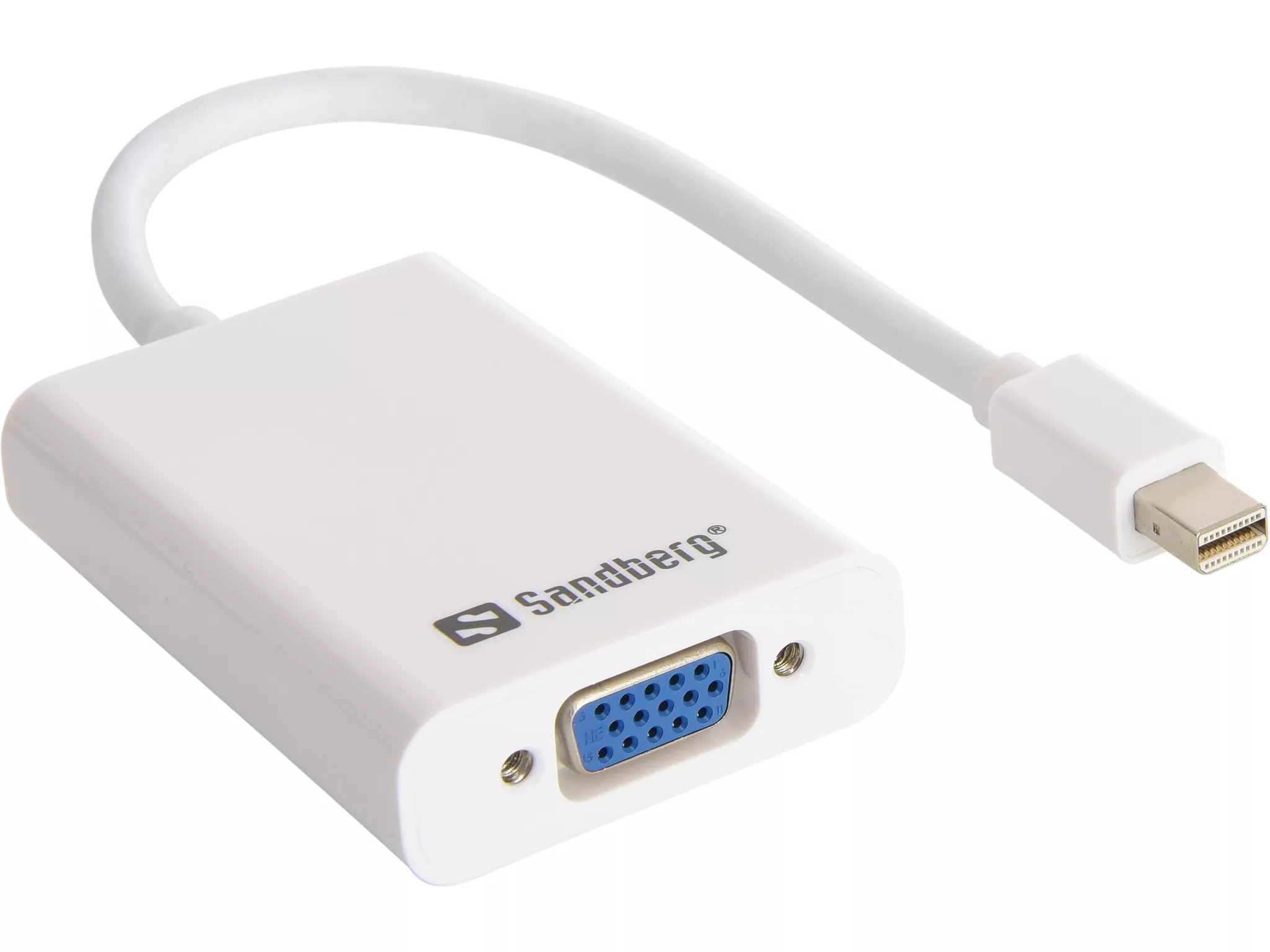 Adapter AV Value DisplayPort Mini - D-Sub (VGA) + Jack 3.5mm biały (509-05)