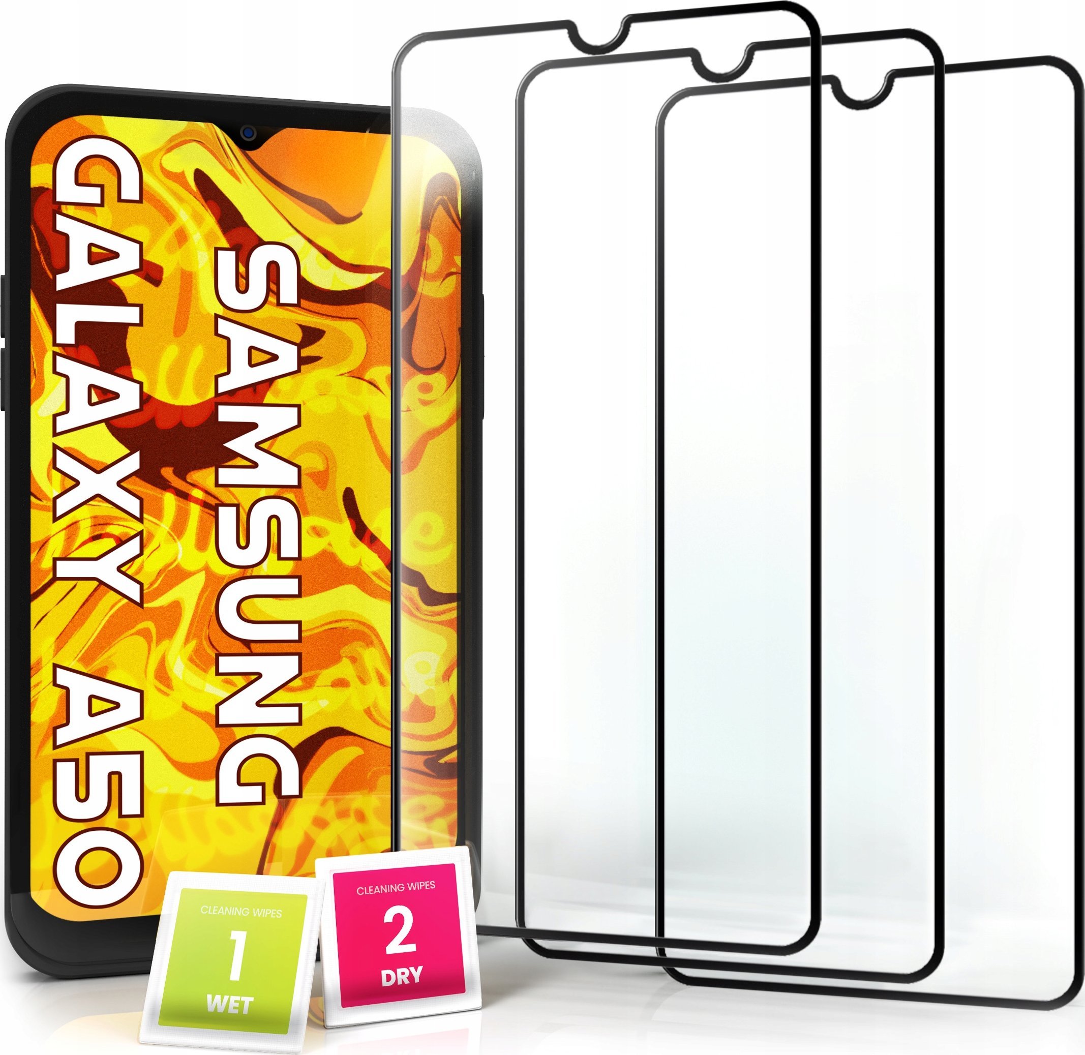 Hello Case 3-pak SZKŁO HARTOWANE DO Samsung Galaxy A50 / A50S / A30S na cały ekran 5D
