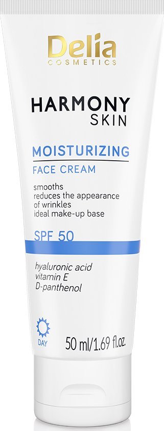 Delia Harmony Skin Krem nawilżający z filtrem SPF 50 50 ml