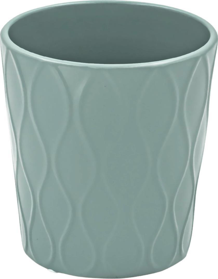 Tajemniczy ogród Osłonka ceramiczna ROTI miętowo szara, 13,5 cm