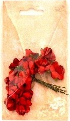 Różyczki papierowe 12szt czerwone