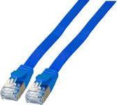 EFB Kabel płaski RJ45 U / FTP, kat. 6A, PVC, 0,25 m, niebieski (K5545BL.0,25)