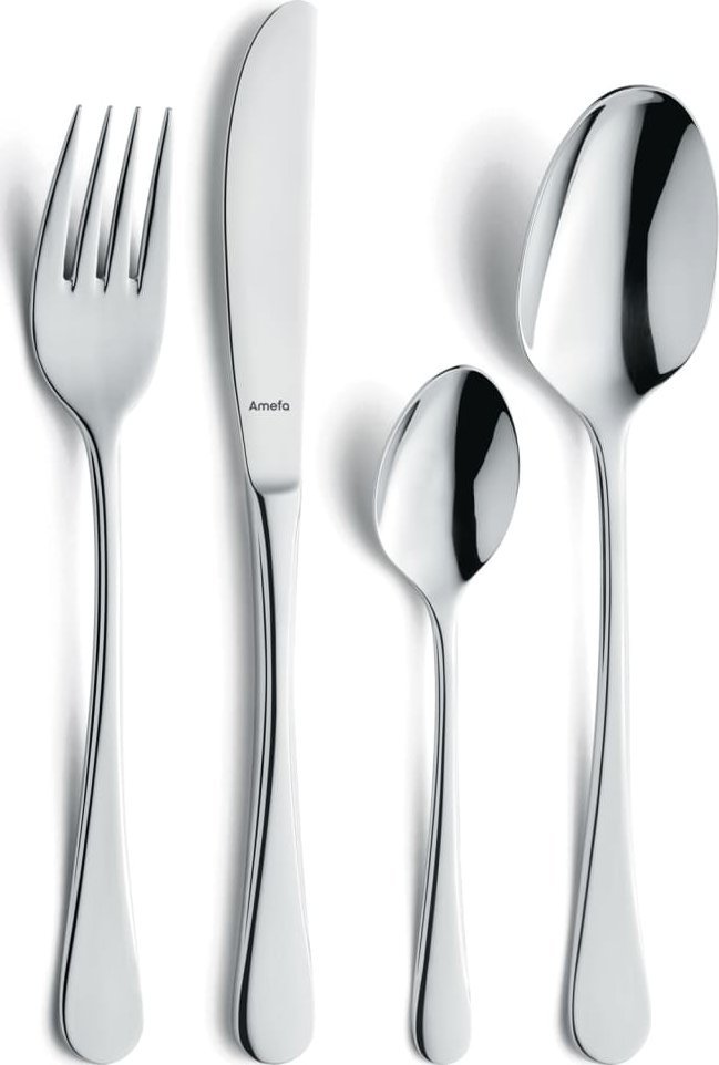 Amefa 24-częściowy zestaw sztućców Rebecca, wysoki połysk, srebrny
