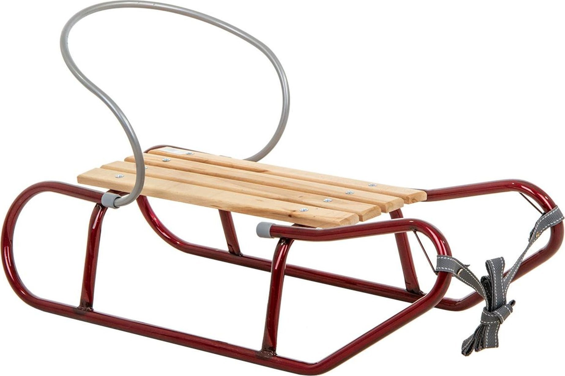 Enero Sanki metalowe Tomek z oparciem bordowe