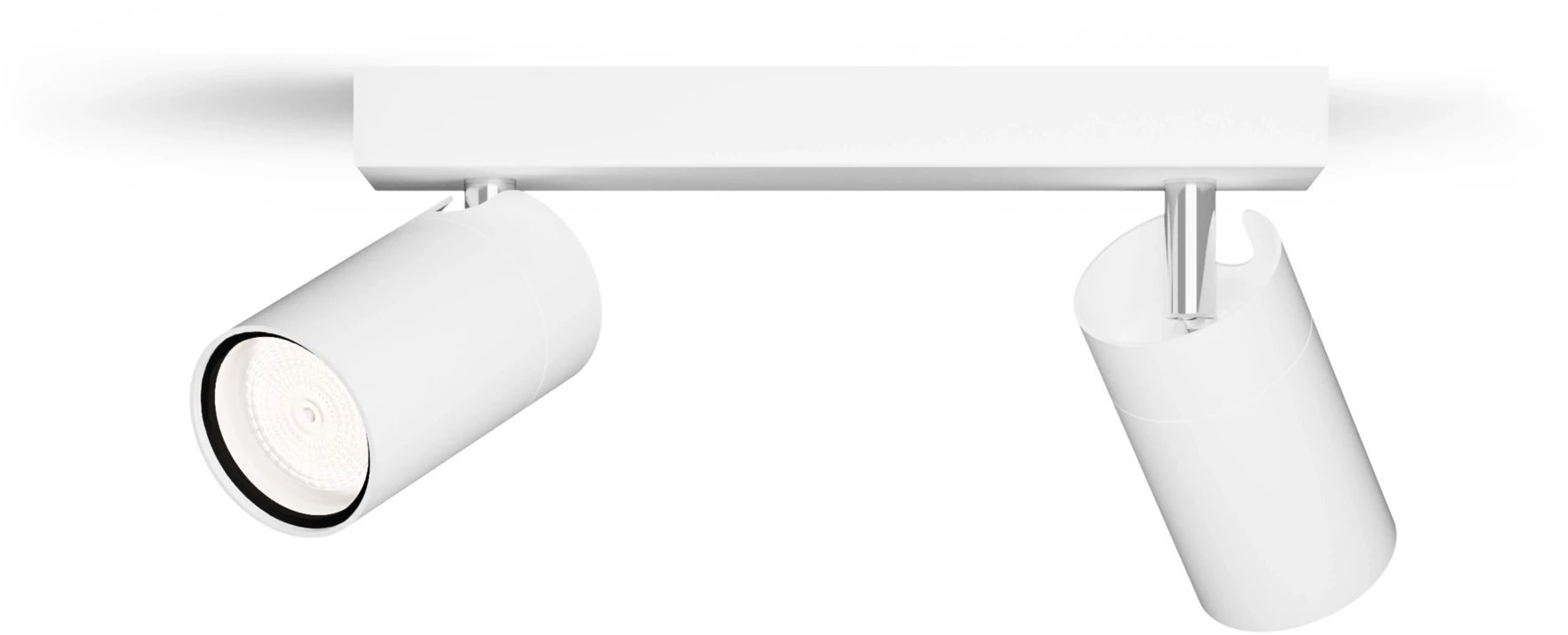 Philips Idris Ceiling/Wall Spotlight 2x, Rail lighting spot, GU10, 2 bulb(s), LED, 220-240 V, White