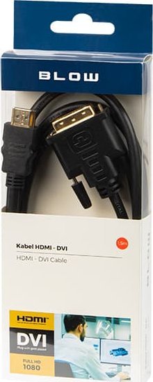 Kabel Blow HDMI - DVI-D 1.5m czarny (92-021#)