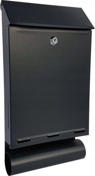 Unimet SKRZYNKA NA LISTY Z TUBĄ A-4T CZARNA-MAT