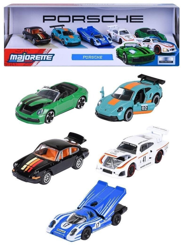 Majorette Porsche 5 sztuk