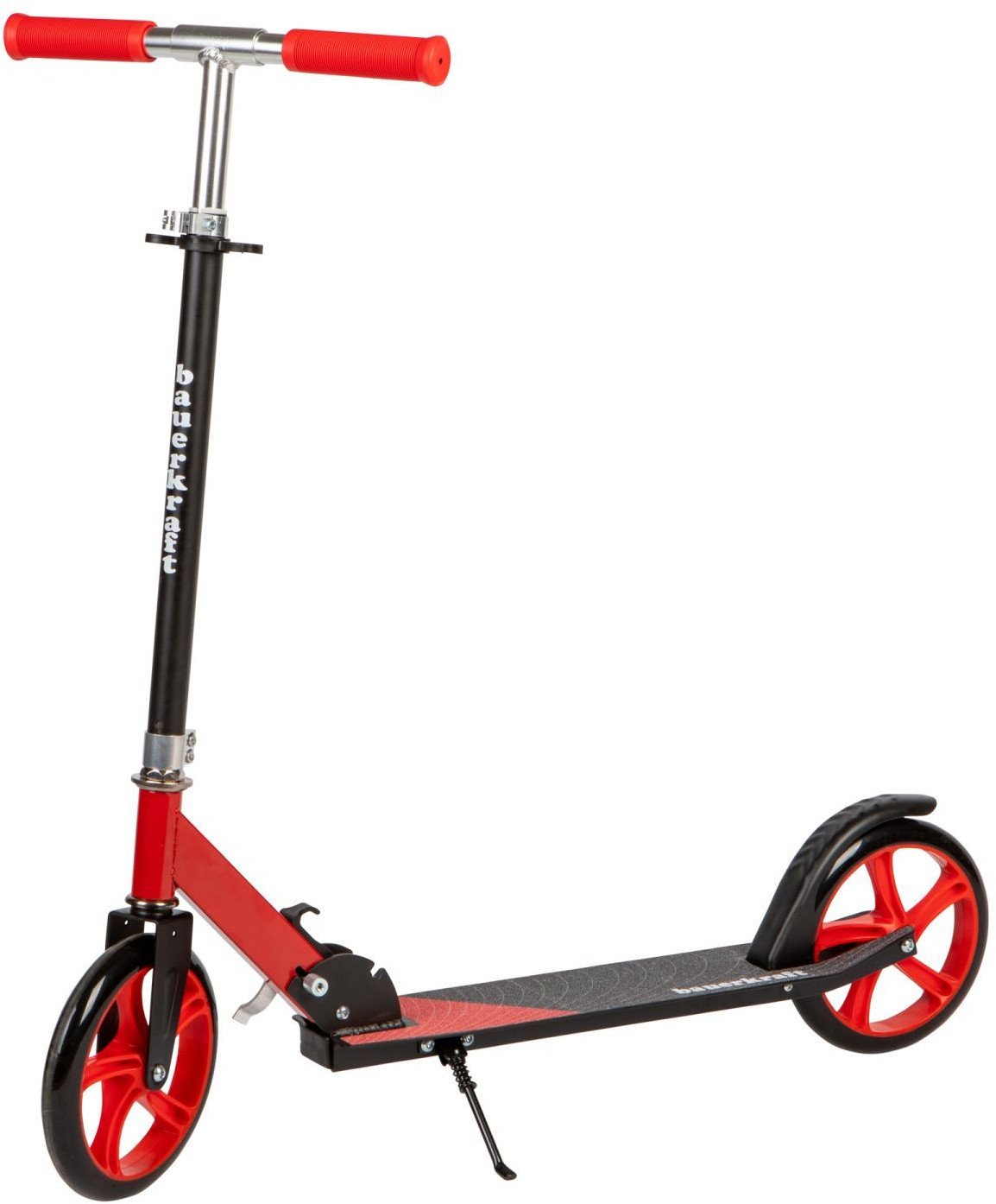 Duża składana hulajnoga 85,5 - 95,5 cm Bauerkraft czerwona