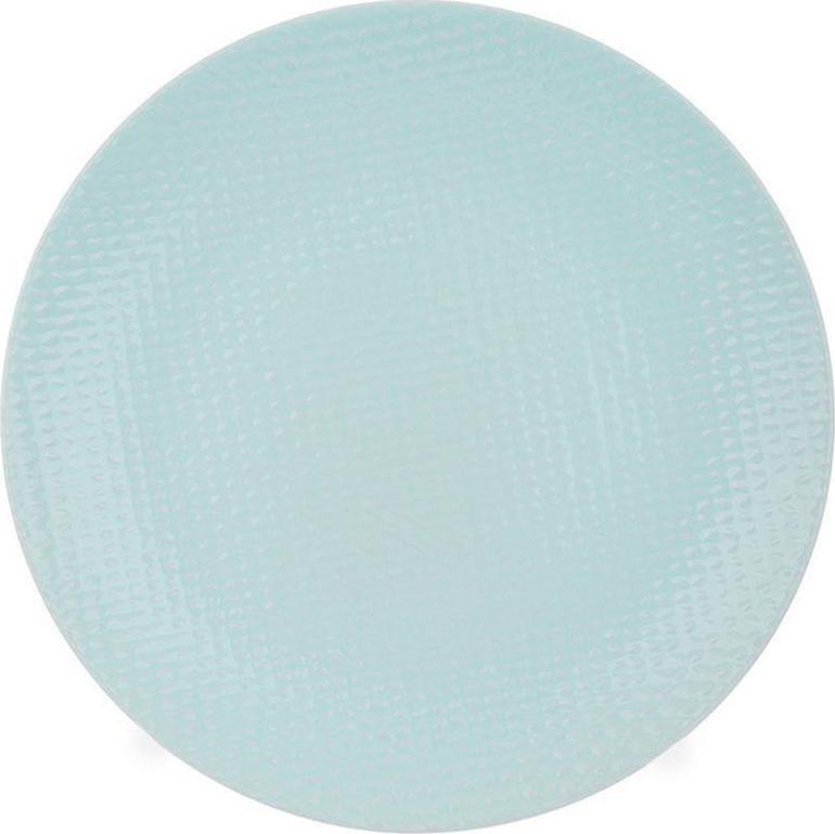 Orion Talerz deserowy płaski ceramiczny pastelowy RELIEF 21 cm zielony