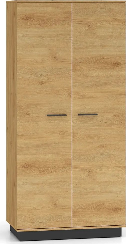 Szafa BRONX 2D 92cm dąb/czarna ML MEBLE