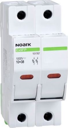 Noark Podstawa bezpiecznikowa, 30 A, 1000 V DC, 2-bieg., DC-20B, optyczny wskaźnik zadziałania (Ex9FP 2P 30A)