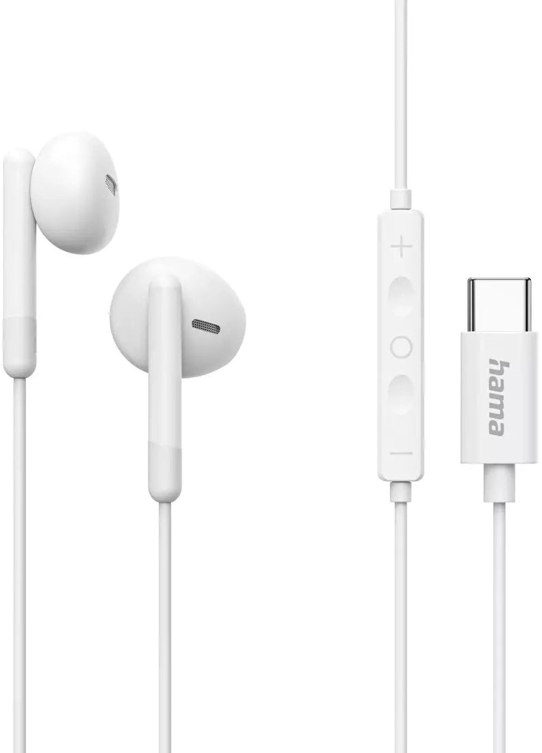 Słuchawki Hama SŁUCHAWKI DOUSZNE CLASSY USB-C NEW BIAŁE