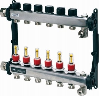 Tece Rozdzielacz stal nierdzewnej 9-sekcji (77310009)