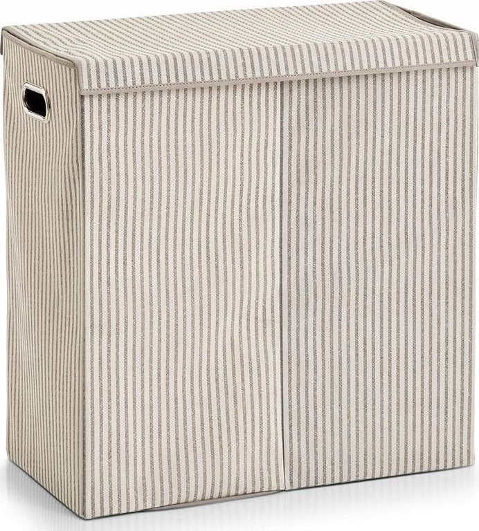 Zeller Składana torba na pranie, ubrania STRIPES - kosz na pranie dwukomorowy, pojemność 120 l, ZELLER