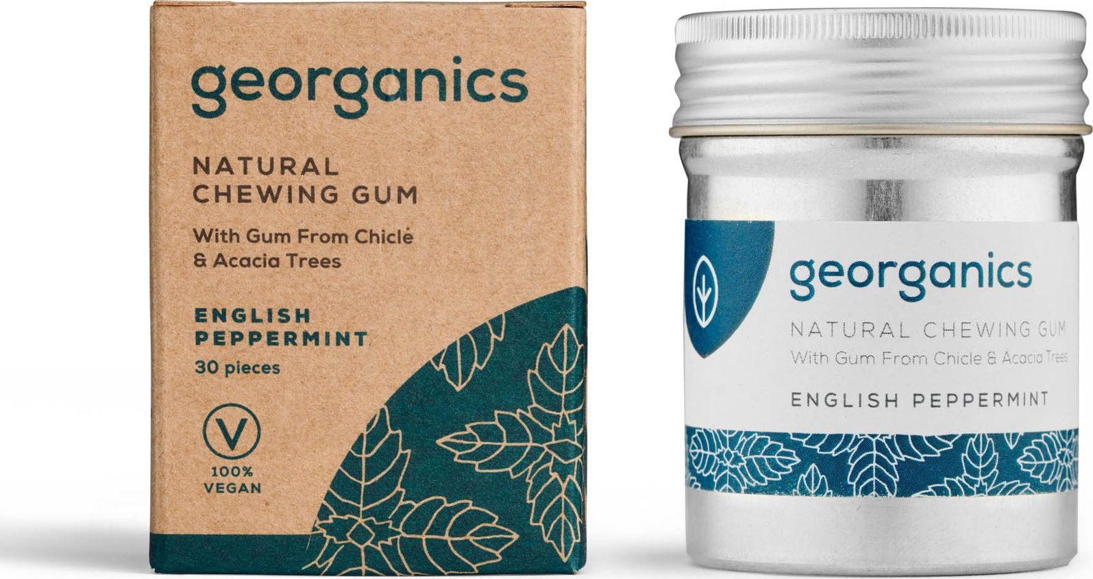 Georganics Georganics Naturalna guma do żucia English Peppermint - 30 sztuk
