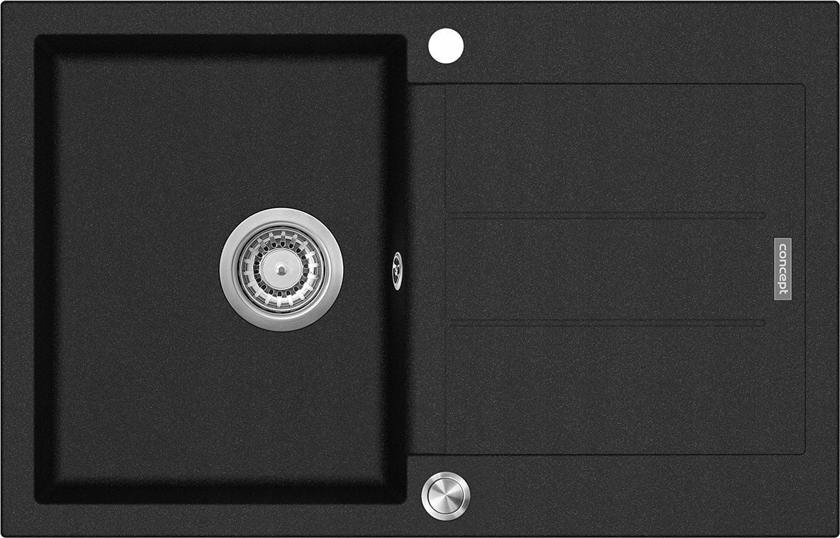 Zlewozmywak Concept DG10C45bc Zlewozmywak kuchenny granitowy z ociekaczem CZARNY