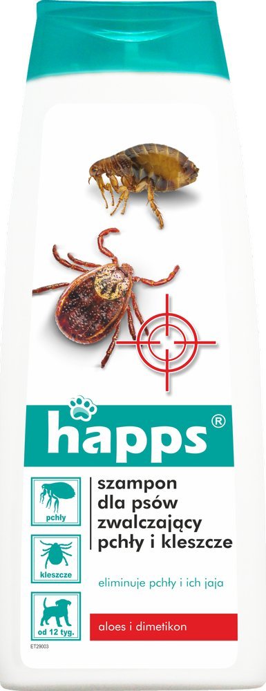Triton HAPPS Szampon dla psów zwalczający pchły i kleszcze 250ml