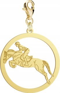 Radziszewska Jewellery Pozłacany Charms Jeździectwo DEDYKACJA