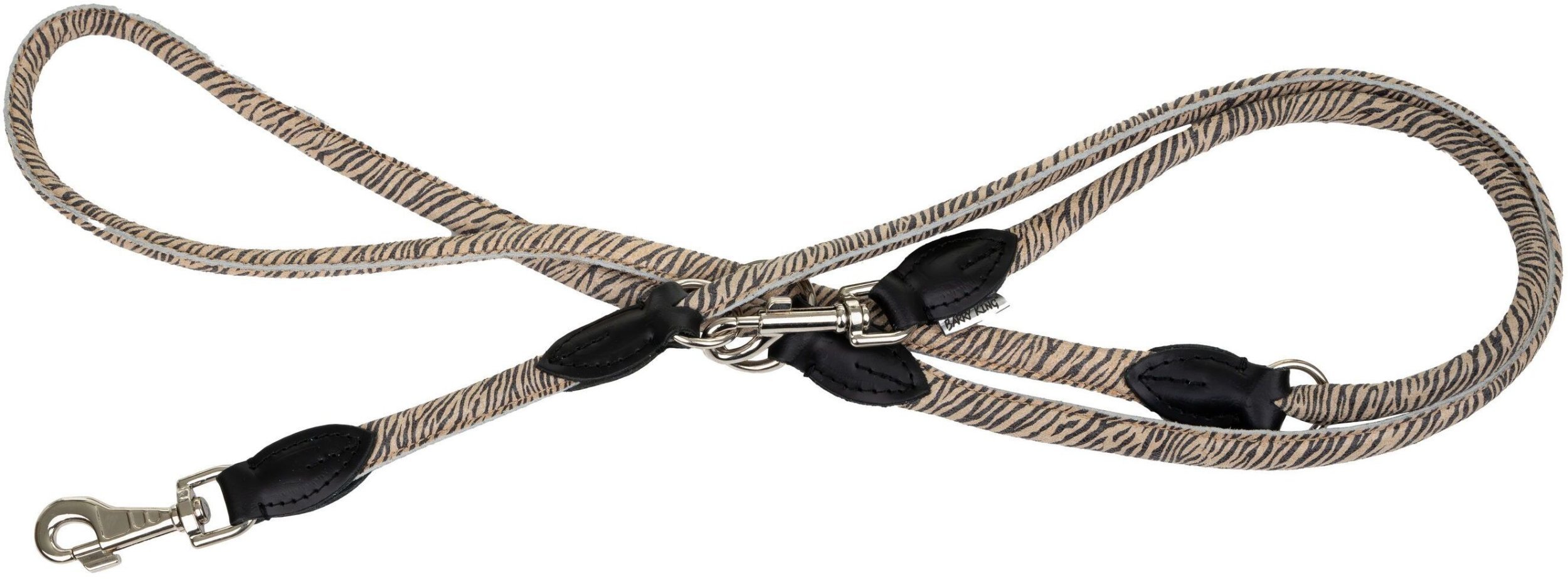 Smycz dla psa, wzór TIGER, regulowana okrągła 8mm /220cm