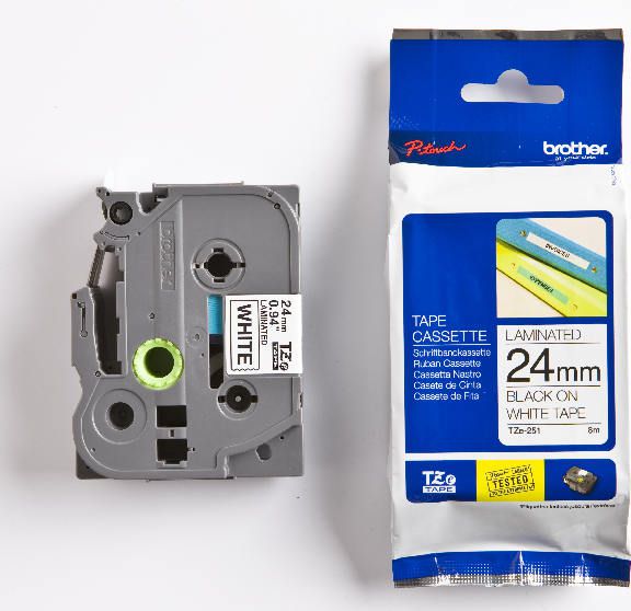 Brother taśma TZE251 (black on white)