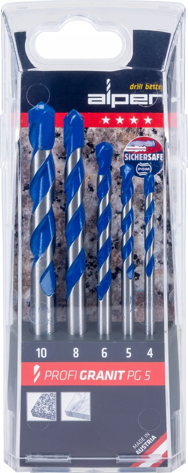 Wiertło Alpen Profi Granit PG 5 4-5-6-8- 10