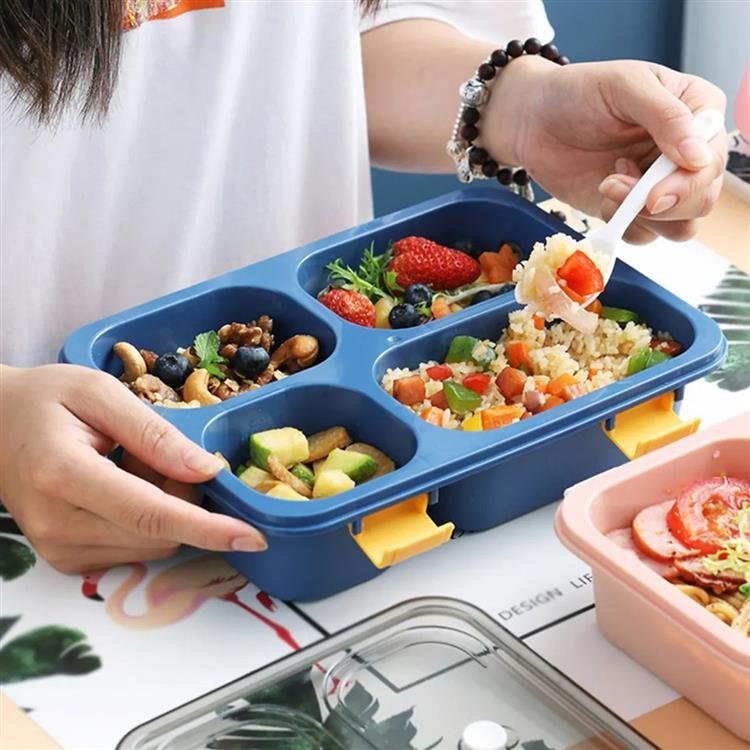 Aptel Zamykany Pojemnik Obiadowy 1200ml niebieski DA1A