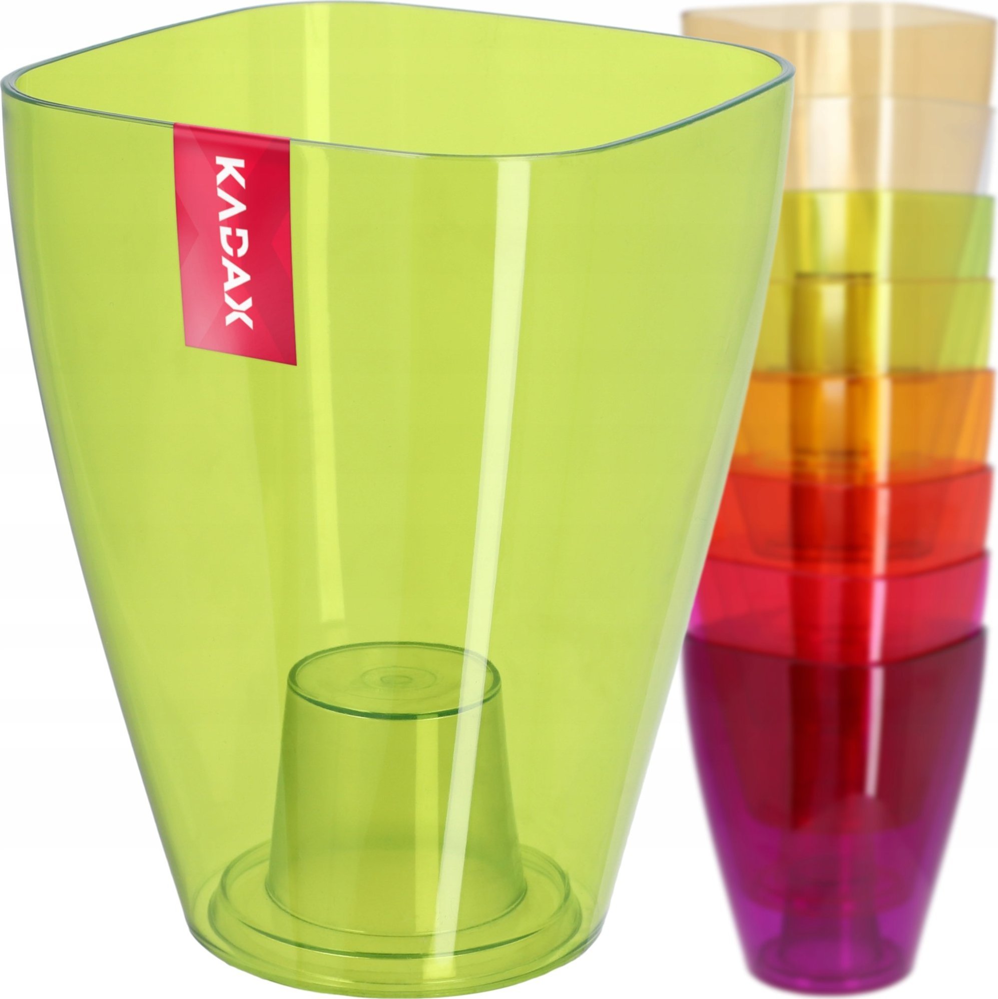 Kadax Doniczka Osłonka Na Storczyk Kwiaty Zielona 9 cm