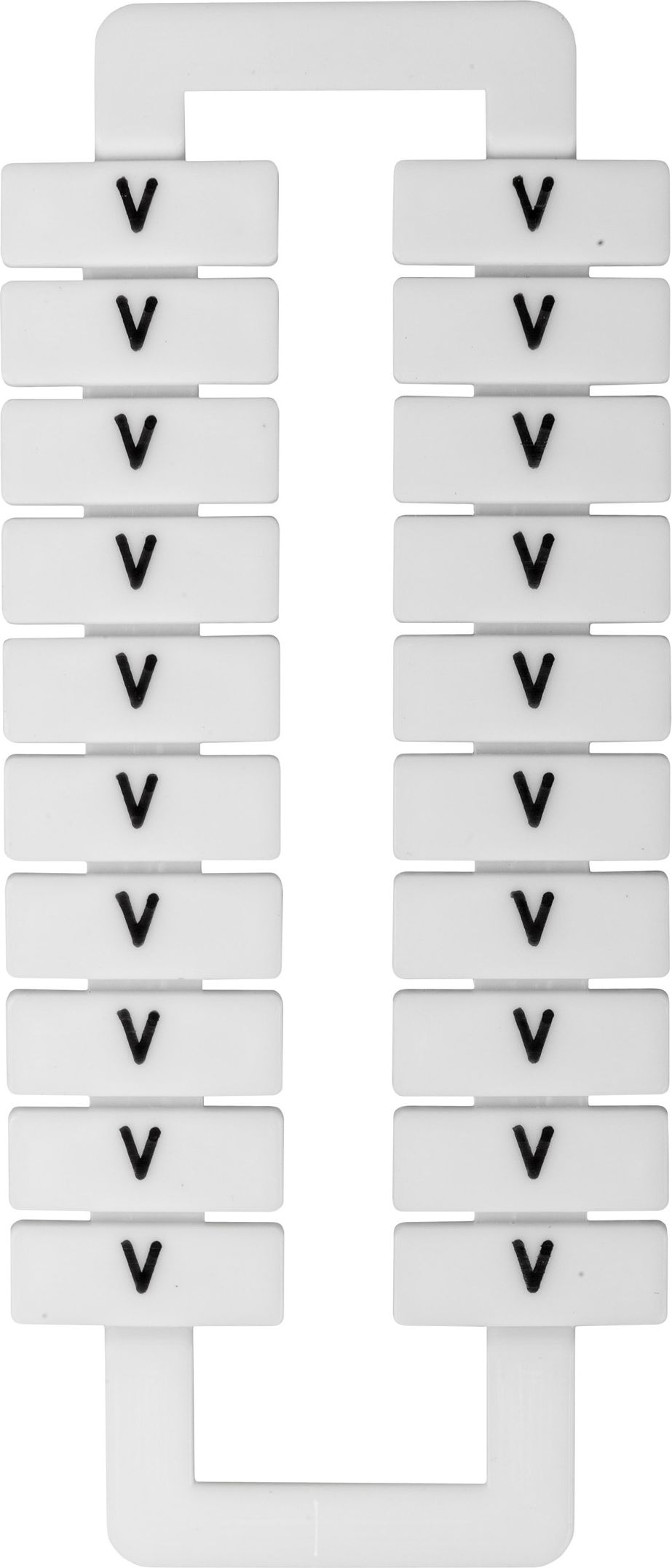 EM Group Oznacznik do złączek EURO 2,5-70mm2 /V/ biały 20szt. (43192)